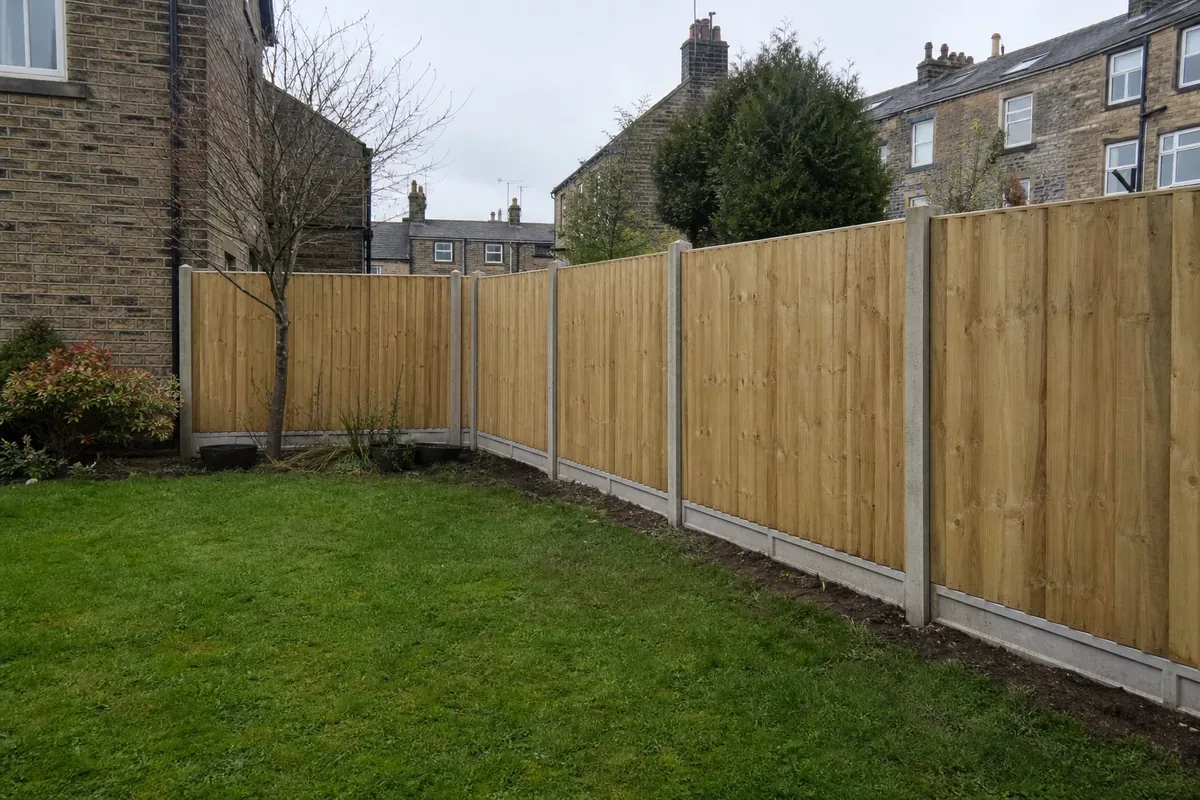 Garden fencing at a Halifax residential property