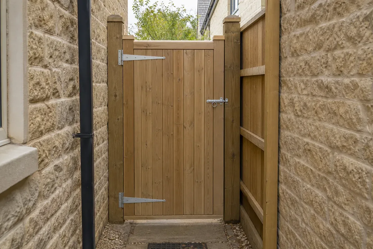 Wooden garden gate fitted in Halifax